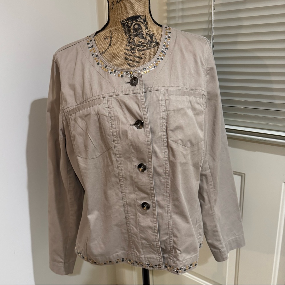 Lane Bryant khaki cotton spandex blend size 14